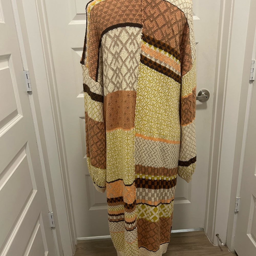 Free People Patchwork Long Open-Front Cardigan — … - image 6